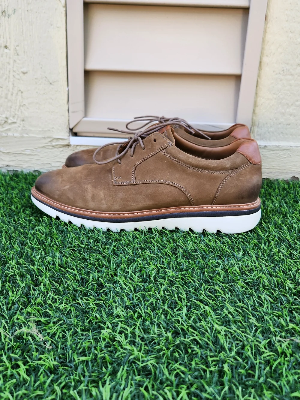 Jhonston & Murphy Men's Brown Casual Lace-Up Shoes Size 10.5